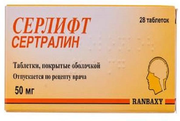 СЕРЛІФТ таблетки, вкриті оболонкою, по 50 мг; по 14 таблеток у блістері; по 2 блістери в картонній коробці